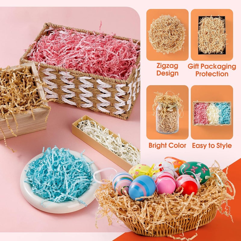AODESTINY 2.2LBS Crinkle Cut Paper Shred Filler, Kraft Shredded Paper for Gift Bag Box Basket, Packing Grass Cushion Crinkle Shred Filler for Christmas Wedding Birthday Bridesmaid Engagement - Image 4
